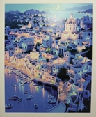 Teppei Sasakura, Opale, Greece, Harbor, Boats, Seascape, Designer Art, Corporate Art, Restaurant Art