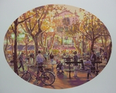 Teppei Sasakura, Pentaque, Circular, People, Parks, Recreation, Children's Room, Designer Art, Corporate Art, Restaurant Art