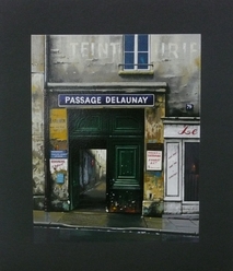 Thomas Pradzynsky, Passages, Paris, Paris Street Scene, Paris Shops, Hotel Art, Designer Art, Corporate Art, Restaurant Art