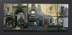 Thomas Pradzynski, Passages Cafe et Liqe, Paris Street Scene, Hotel Art, Designer Art, Restaurant Art, Corporate Art